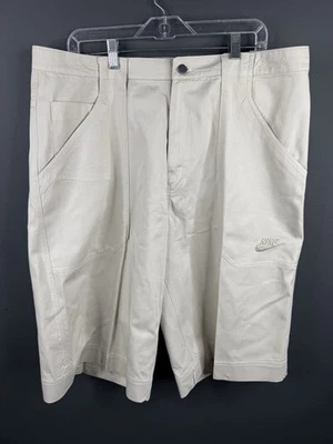Pantalones Cortos Nike De Colección Para Hombres 38 Beige Sueltos Pantalones Cortos Y2K Estilo JNCO Patinador Ropa de Calle Foto 1 de 4