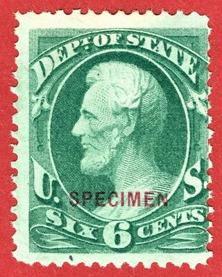 [st7117] 1875 Scott#O60S MNGAI Official *Specimen* DEPT OF STATE Cat.val:$350 - Image 1 of 2