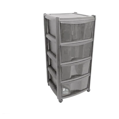 DUPLAST CASSETTIERA VULCANO 4 CASSETTI Cm 38x38xH.80 COLORE GRIGIO SILVER