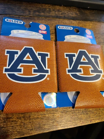 Auburn Tigers  NCAA Kolder Collapsible Football Koozie Set of Two Cover