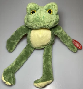 NUEVO CON ETIQUETAS Fiesta Cuddle Bean Bag Rana Peluche Animal Verde Amarillo 14” Juguete Suave - Imagen 1 de 3