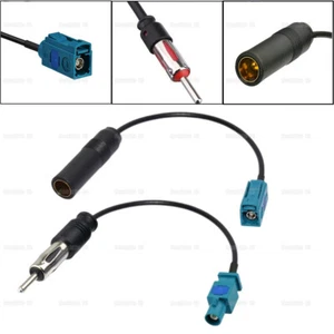 2× Car Stereo FM / AM Radio Antenna Adapter Cable Fakra Z To DIN Durable Replace - Foto 1 di 13