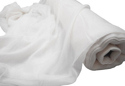 White Voile Fabric Fire Retardant 2.8m Width Sold Per Roll 17m To 79m Swagging  • 241.52€