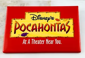 Vintage Disney Pocahontas At A Theater Near You Movie Button Pin (1995) - Picture 1 of 5