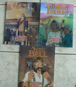 3 animierte Heldenklassiker: George Washington, Harriet Tubman, Alexander Graham Bell - Bild 1 von 8