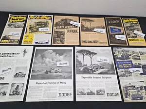 10 Vintage 1943 DODGE TRUCK ADS Original Print Ad Literature - Picture 1 of 11
