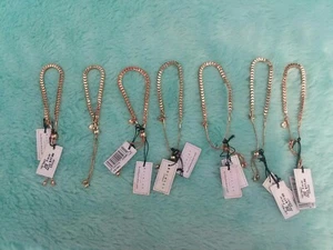 Buckley London Gold tone × 7 Bracelet w/ Adjustable Slide NEW lot - Picture 1 of 7