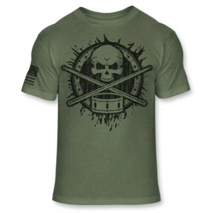 Camiseta de baterista - Palos de batería calavera bandera de EE. UU. - A143 - Imagen 1 de 7