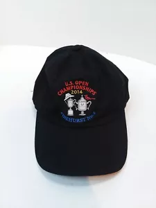 US Open Championships 2014 Pinehurst No 2 Black Hat Cap USGA Member Strapback - Picture 1 of 4