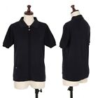Mademoiselle NON NON Pocket Design Knit Polo Shirt Size 38(M)(K-113358)