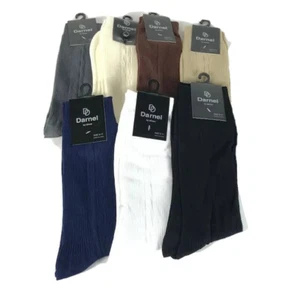 Darnel Boys Dress Socks in Assorted Solid Colors Size 9 - 11 100% Nylon - Picture 1 of 14