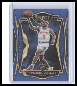 Immanuel Quickley 2020-21 Panini Select Premier Retail Blue Prizm #172 RC Knicks