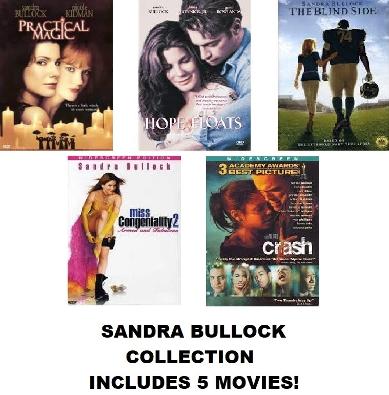 Sandra Bullock 5 Film DVD Set: Practical Magic/Hope Floats/Crash/The Blind Side  - Image 1 of 1