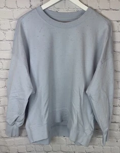 LULULEMON Back in Action Blue Speckled Crewneck Sweatshirt Size 8/10? - Picture 1 of 6