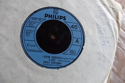 CARLO SANTANNA 1979 GOING NOWERE, JUDY 45 rpm SINGLE 7" VINYL "SIGNED"RECORD - Image 1 of 3