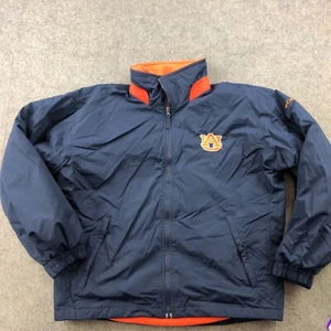 Auburn Tigers Jacket Mens Medium Blue Embroidered War Eagle Windbreaker Bomber * - Picture 1 of 12
