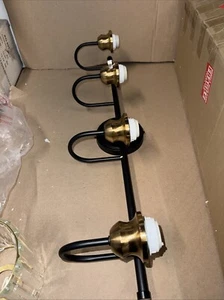 4 light Crystals vanity light 29 In Gold And Black - Picture 1 of 6