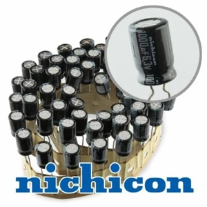 10x Nichicon VZ 1000uF 6,3V 8mm Low-ESR Kondensatoren Caps 105C 0,49" Low Profile - Bild 1 von 1