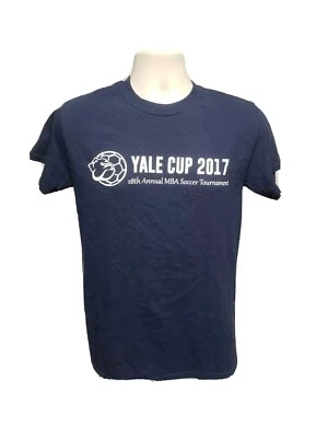 2017 Yale University Cup 28th Annual MBA Soccer Tournament Men Small Blue TShirt - Image 1 of 4