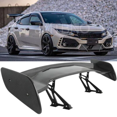 Alerón trasero 47" ajustable para Honda Civic Racing Wing carbono estilo GT Foto 1 de 4