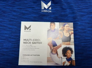 Mission Cooling 12-in-1 Neck Gaiter Royal Space Dye 21" x 10" - Picture 1 of 3