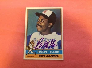 1976 Topps #410 Atlanta Braves Ralph Garr Autograph. - Picture 1 of 2