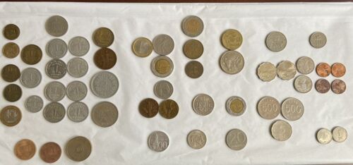 Lot/55 World Coins - Europe-Asia-Caribbean-Sou th America- Middle East -Australia