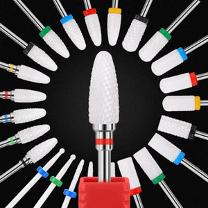 Pro Ceramic Nail Art Drill Bits Gel Pedicure Removal Rotary Manicure Burr Too ~ - Picture 1 of 38