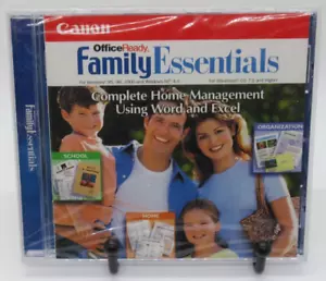 CANON OFFICE READY: FAMILY ESSENTIALS PC CD-ROM SOFTWARE FOR WIN 95/98 HOME MGMT - Picture 1 of 2