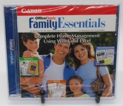 CANON OFFICE READY: FAMILY ESSENTIALS PC CD-ROM SOFTWARE FOR WIN 95/98 HOME MGMT - Image 1 of 2