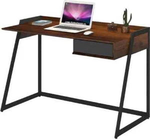 Office Desk Piranha Furniture Sergeant Dark Pine Iron Grey Retro 120 x 60 cm - Picture 1 of 24