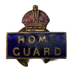 Original WW2 Home Guard Unit Servicemans Enamel HG Lapel Badge - Picture 1 of 3