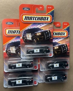Matchbox Metal Ford Police Interceptor Utility San Diego Police Vehicle Lot 5 - Picture 1 of 4