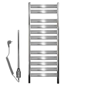 Radiatore a pannello piatto termoarredo bagno cromo 500x950 mm + resistenza 600W - Foto 1 di 5