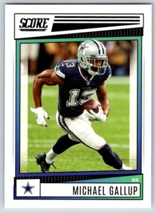2022 PANINI SCORE FOOTBALL MICHAEL GALLUP DALLAS COWBOYS #221 - Picture 1 of 2