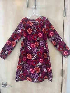 Lands End Kids Size 10 Dress Fine Corduroy Floral EUC - Picture 1 of 7