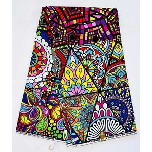 African Print Fabric/Ankara - Multicolored 'Mélange' Design, YARD or WHOLESALE - Picture 1 of 6