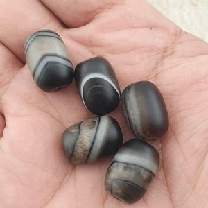 Stunning Natrual Eyes Himalayan Tibetan Suliemani Agate 5 Beads Lot - Picture 1 of 24