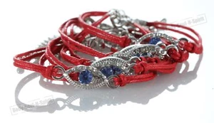 7 bracelet à cordon ROUGE contre le MAUVAIS ŒIL Kabbale bijoux porte bonheur - Imagen 1 de 2