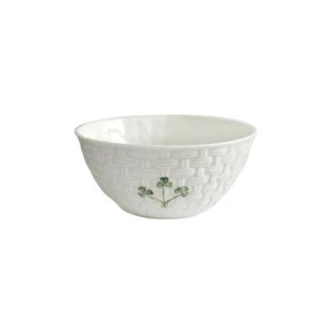 Belleek Kleeblatt 6" Schüssel, weiß, Porzellan - Bild 1 von 1