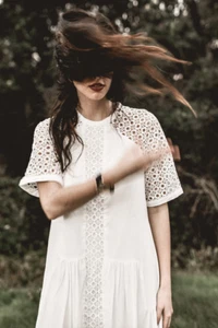 Three of Something Parallax Hi Lo Dress White - Picture 1 of 8