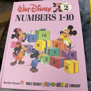 Walt Disney Numbers 1-10 Volume 2 Fun to Learn Library Mickey Bantam Book 1983 - Picture 1 of 5