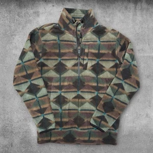 Billabong A/Div Boundary Half-Zip Mock Neck Pullover Fleece Jacket Small Aztec - Picture 1 of 3