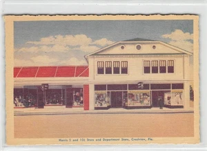 Harris Department Store, Crestview, FL Okaloosa County c1930s Vintage Postcard - Picture 1 of 2
