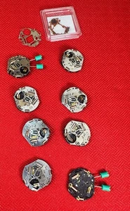 Lote de 8 anillos de fecha movimiento cronógrafo Seiko 7T42 + piezas de engranajes reparación 7T42A - Imagen 1 de 11