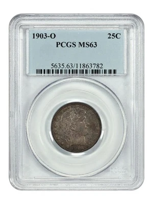 1903-O 25C PCGS MS63 - Barber Quarter - Image 1 of 4