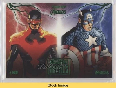 2022 Fleer Ultra Avengers Green Foil Cyclops X-Men vs The Avengers READ - Image 1 of 3