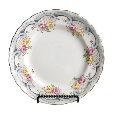 Vintage MCM Avalon Fine English Bone China Floral Dessert Plate Gold Trim C9048 - Image 1 of 4