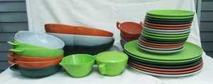 Vintage Melmac Branchell Color Flyte MCM 44 pieces Service for 7 - Picture 1 of 6
