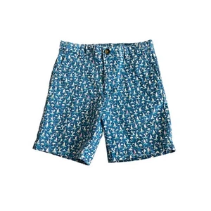 Vineyard Vines Boys Shorts Size 7 Blue Nautical Sailboat Summer Casual Cotton - Picture 1 of 7